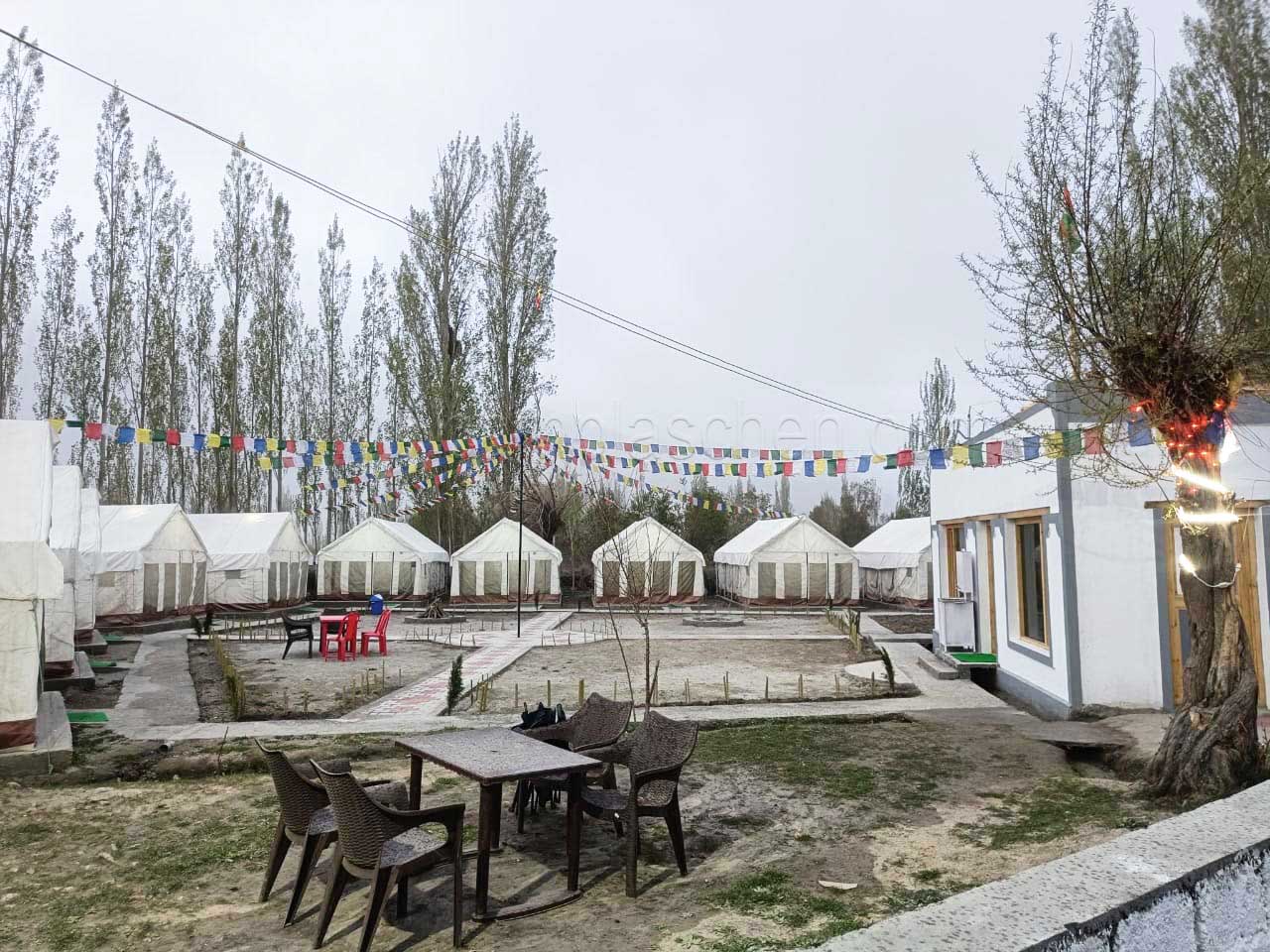 Camp Laschen Nubra Outside Sitting Area